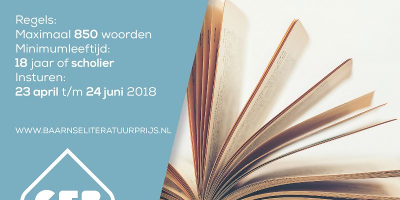 Poster Baarnse Literatuurprijs 2018